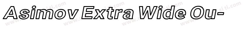 Asimov Extra Wide Ou字体转换